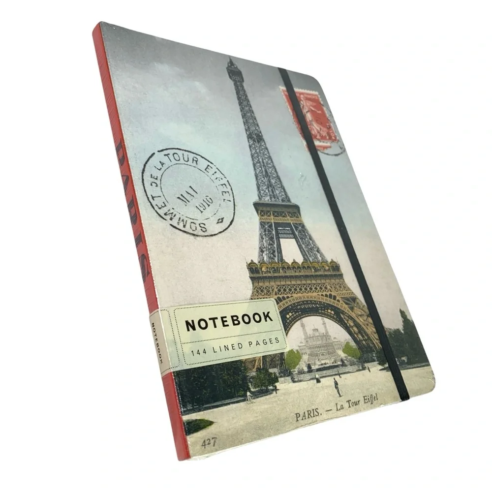 French Themed Paris Eiffel Tower Lined Notebook by Cavallini & Co. NEW Travel